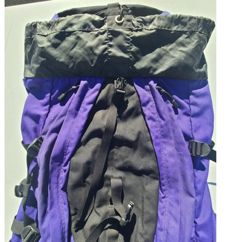 Vintage The North Face Purple Black Hiking Backpack Rucksack Gorpcore Daypack